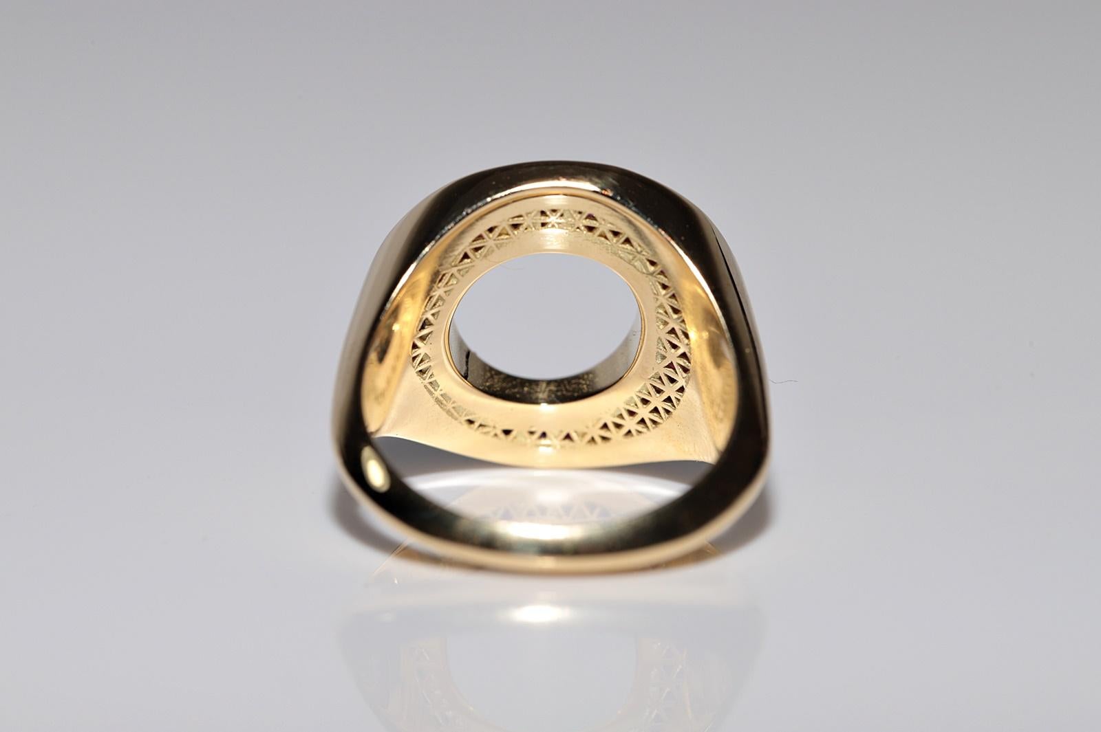 New Made 18k Gold natürlichen konischen Schliff Rubin dekoriert Runde  Ring im Angebot 2