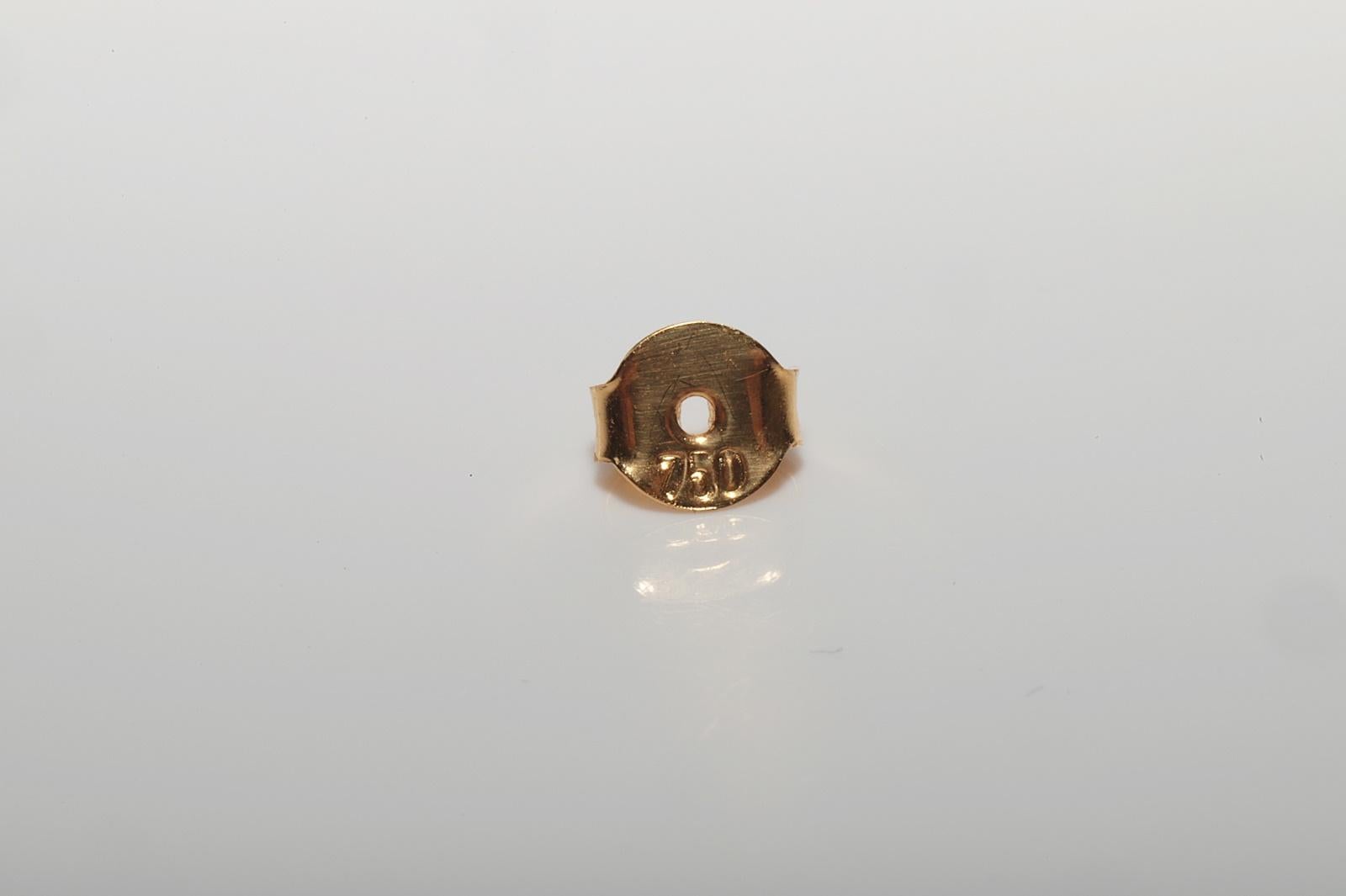 Neu Hergestellter 18k Gold Top Silber Natürlicher Diamant Kaliber Saphir Dekorierter Ohrring im Angebot 7