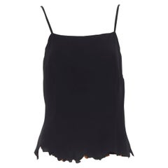 new MAISON MARGIELA 2005 Vintage black silk fire burnt hem camisole top IT42