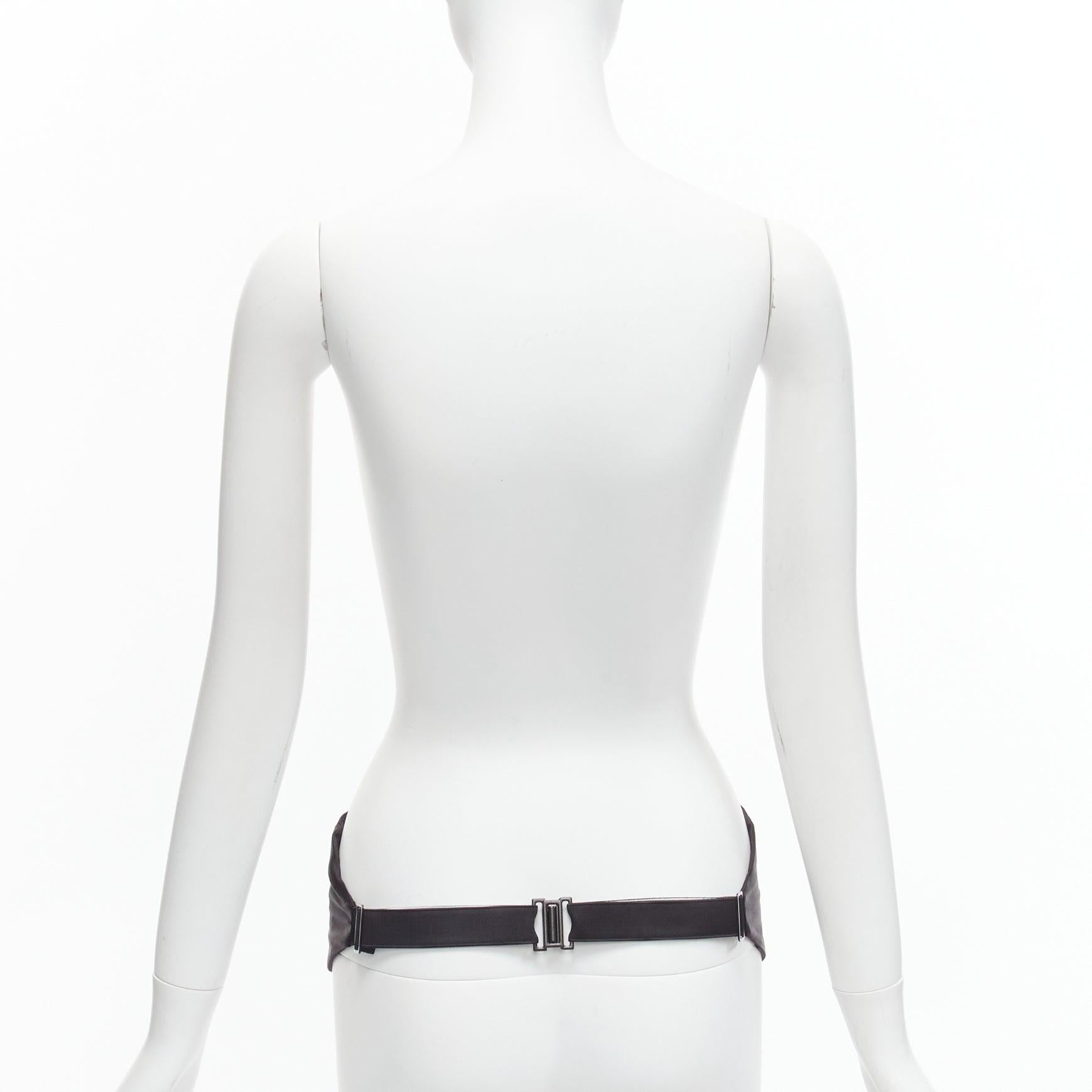 Women's new MAISON MARGIELA 2011 black 100% silk cumberband elastic belt For Sale