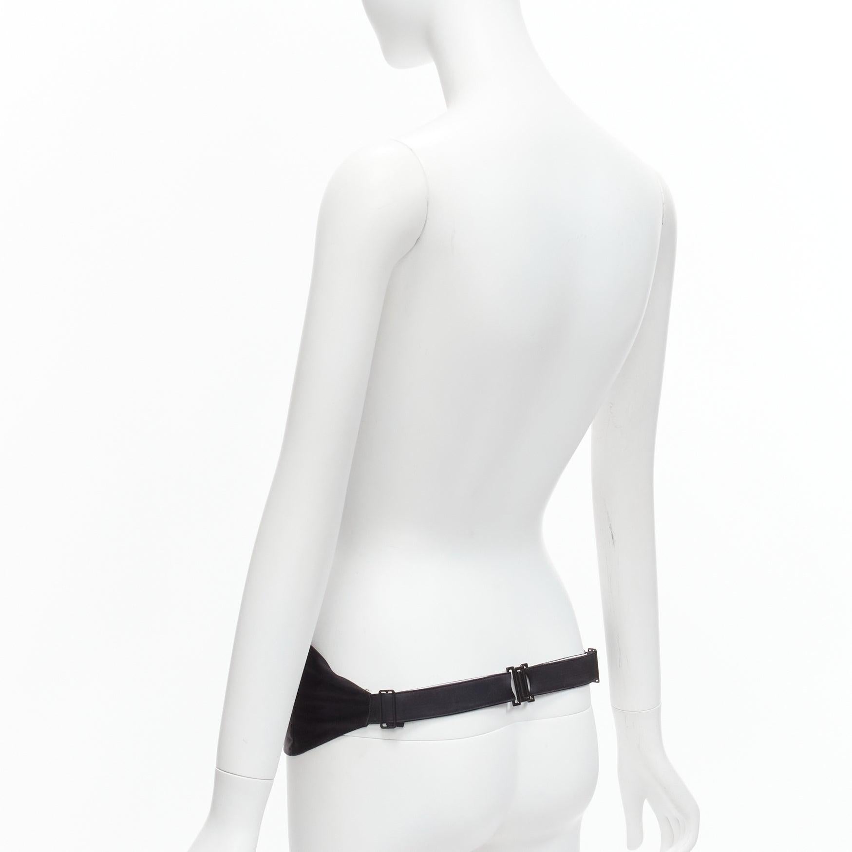 new MAISON MARGIELA 2011 black 100% silk cumberband elastic belt For Sale 1