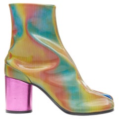 new MAISON MARGIELA 2019 Tabi holographic pink heel split toe camel boot EU39