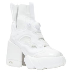 Used new MAISON MARGIELA REEBOK 2020 Runway Tabi Instapump white sneaker boot EU38