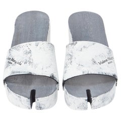 MAISON MARGIELA Tabi sandales à talons coniques en bois peintes en blanc EU35, neuves