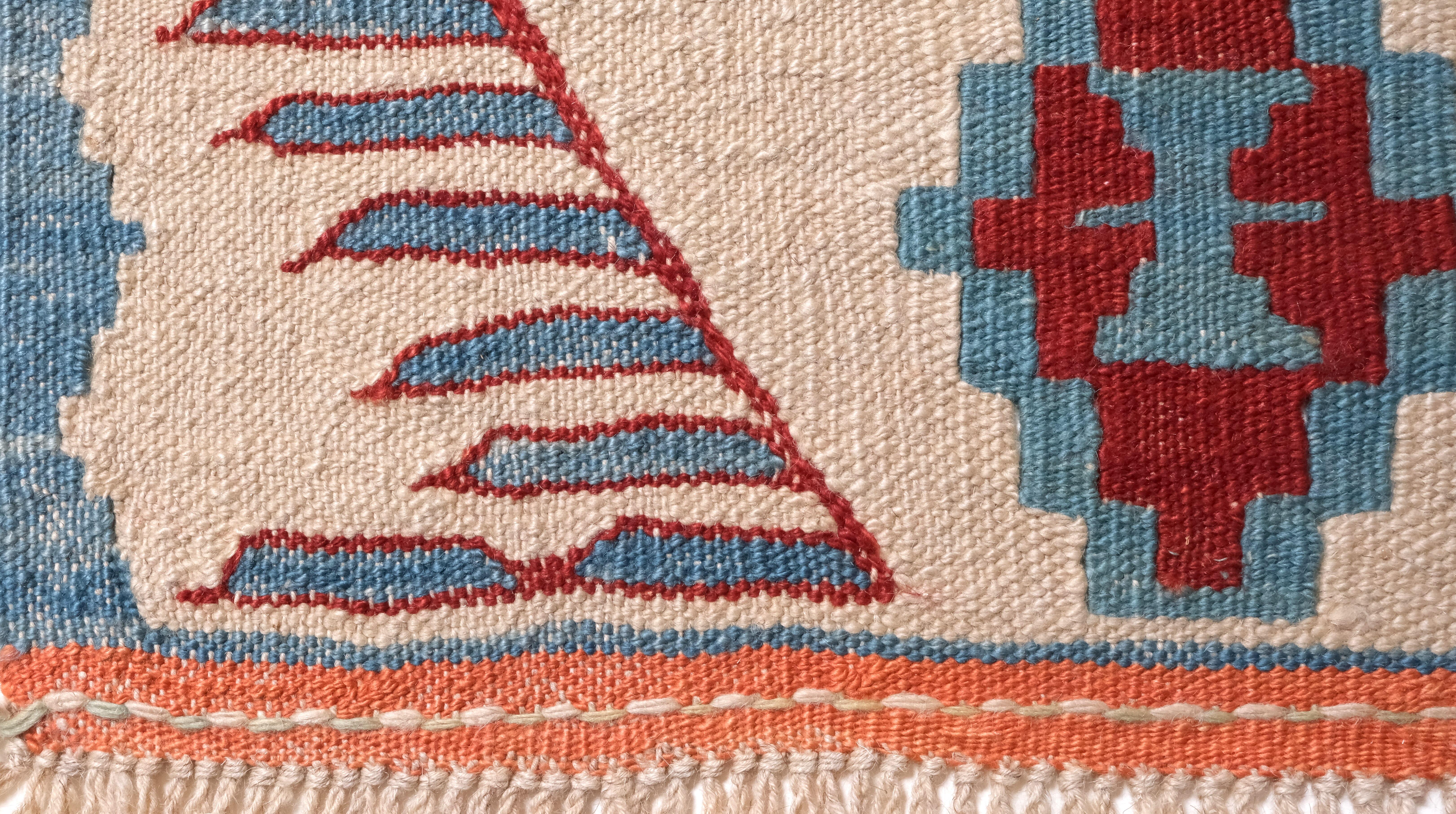 Hand-Woven New Manisa Fine Handwoven Modern Kilim West Anatolian Rug Turkish Wool Carpet For Sale