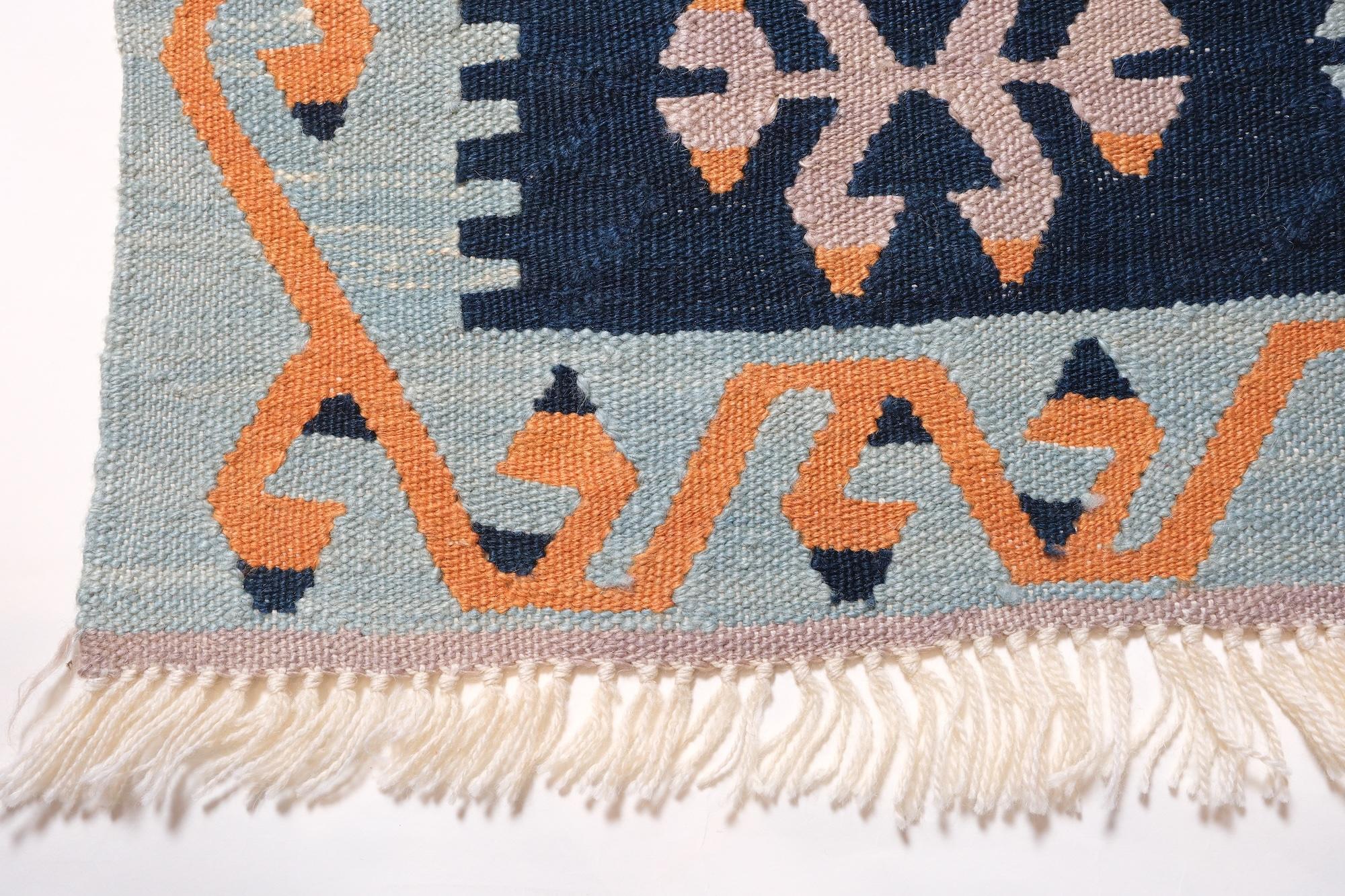 New Manisa Fine Handwoven Modern Kilim West Anatolian Rug Turkish Wool Carpet Turco en venta