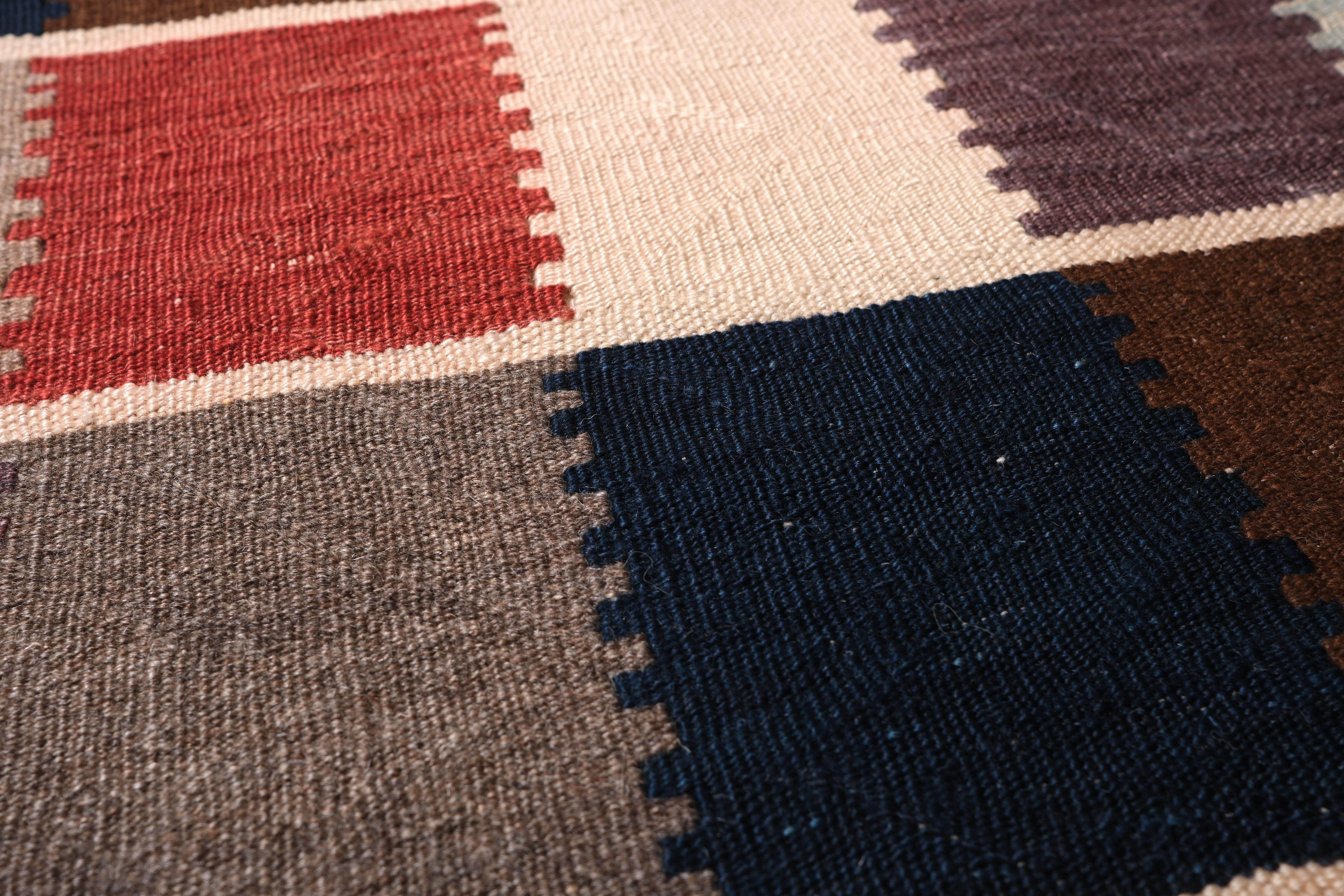 Nueva Manisa Alfombra Moderna Tejida a Mano Kilim Anatolia Occidental Alfombra de Lana Turca en Nuevo Estado en Tokyo, JP