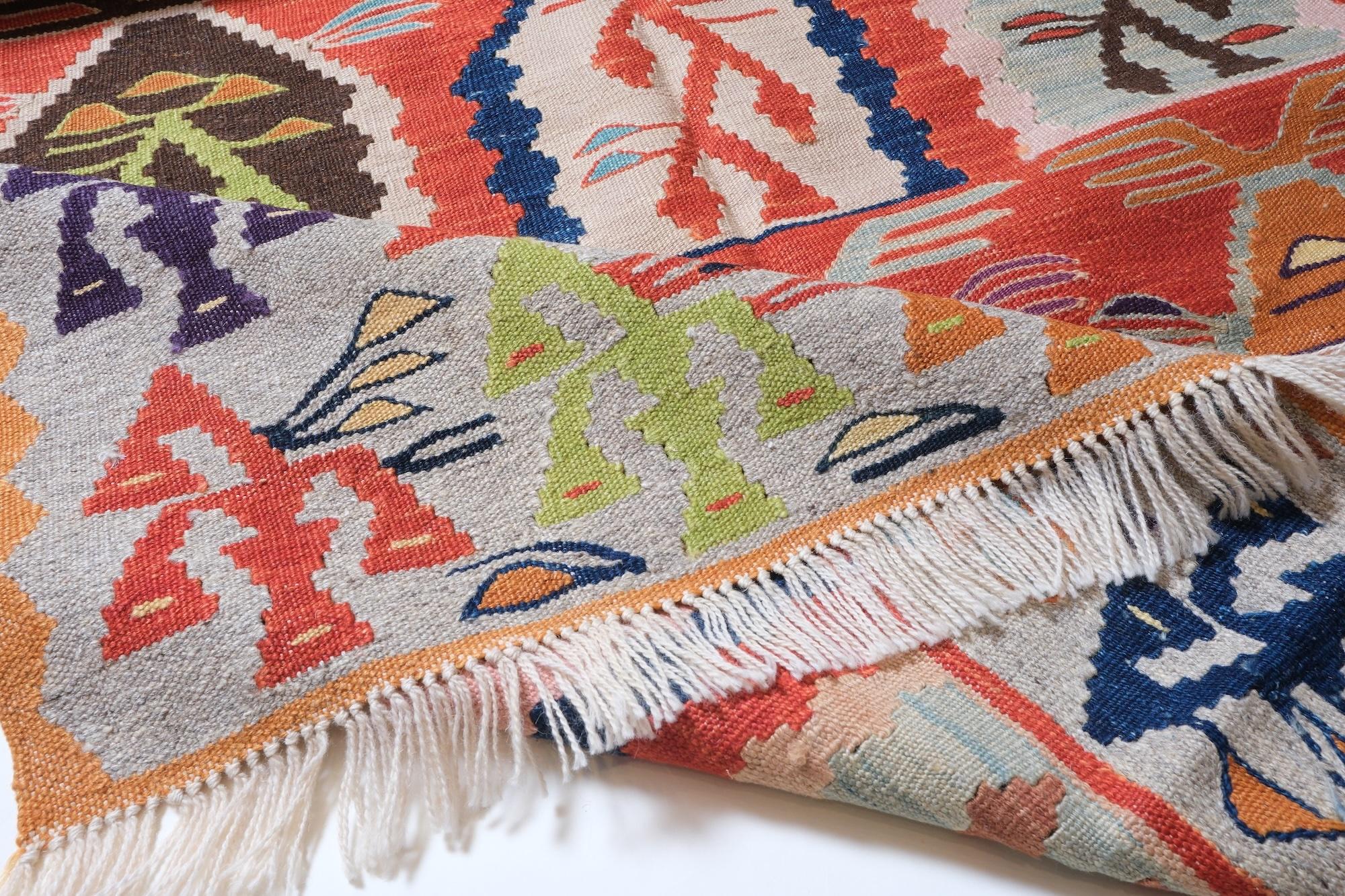 New Manisa Fine Handwoven Modern Kilim West Anatolian Rug Turkish Wool Carpet en Nuevo estado para la venta en Tokyo, JP