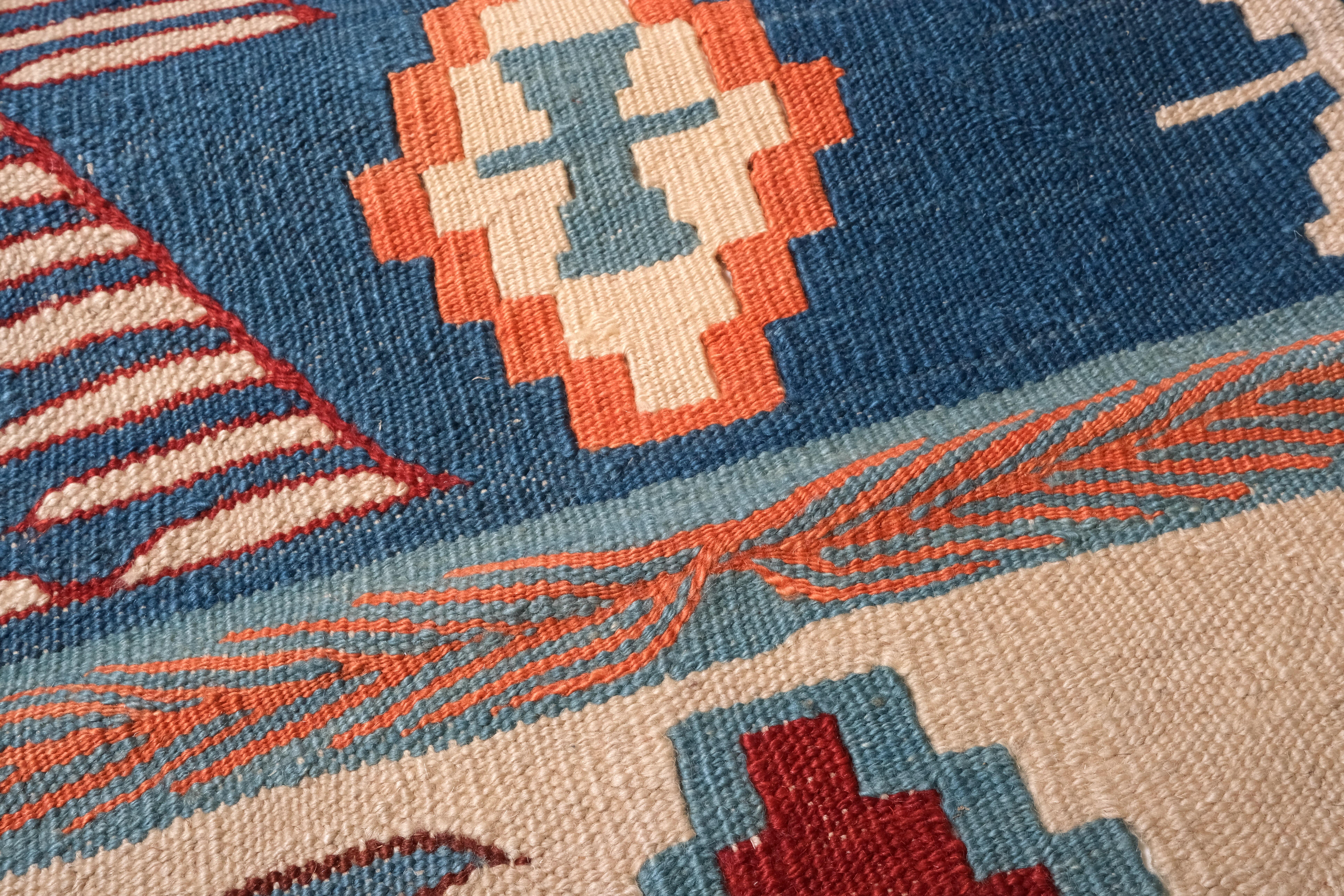 New Manisa Fine Handwoven Modern Kilim West Anatolian Rug Turkish Wool Carpet For Sale 1