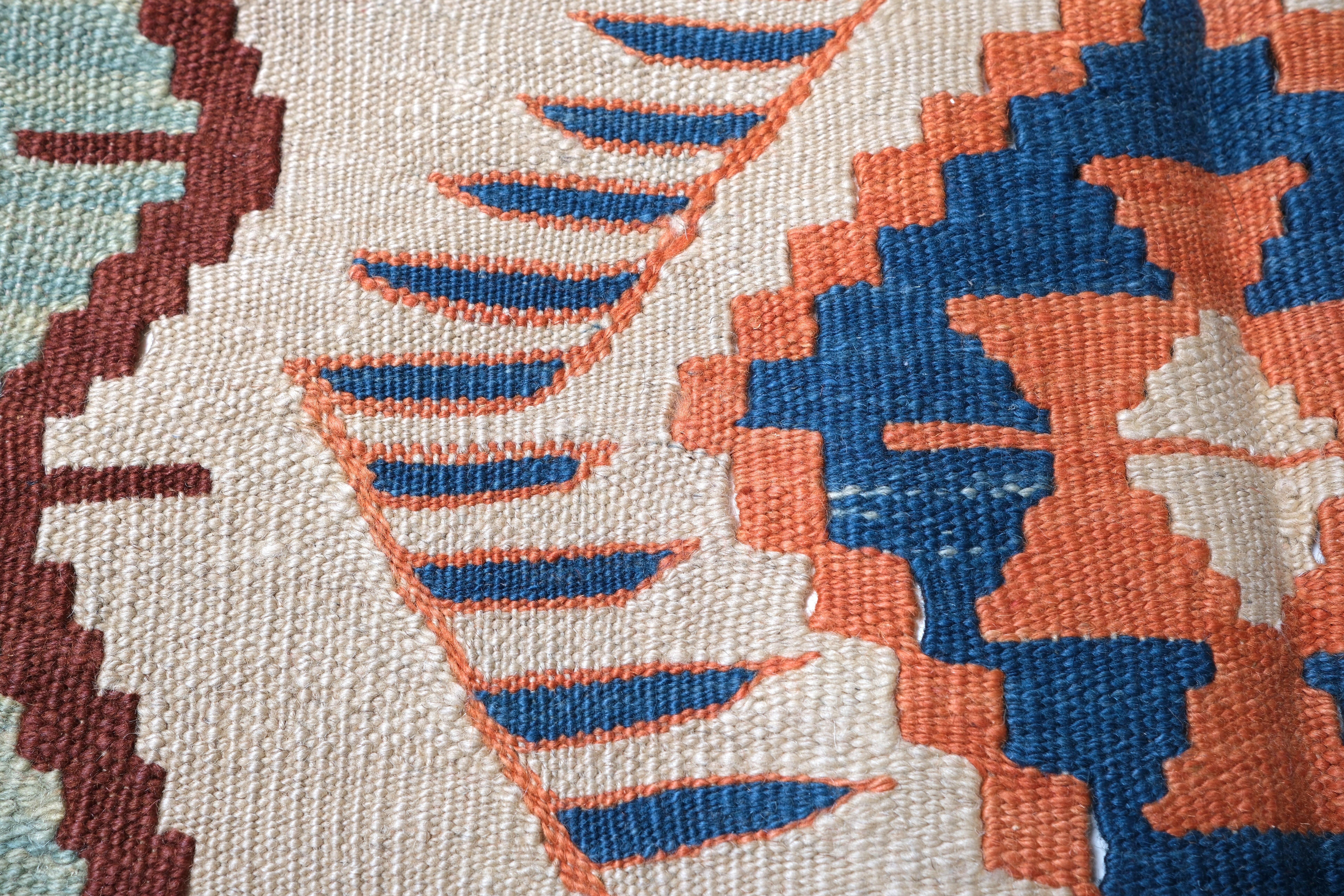 XXIe siècle et contemporain Nouveau tapis Kilim moderne d'Anatolie occidentale tissé à la main Manisa en vente