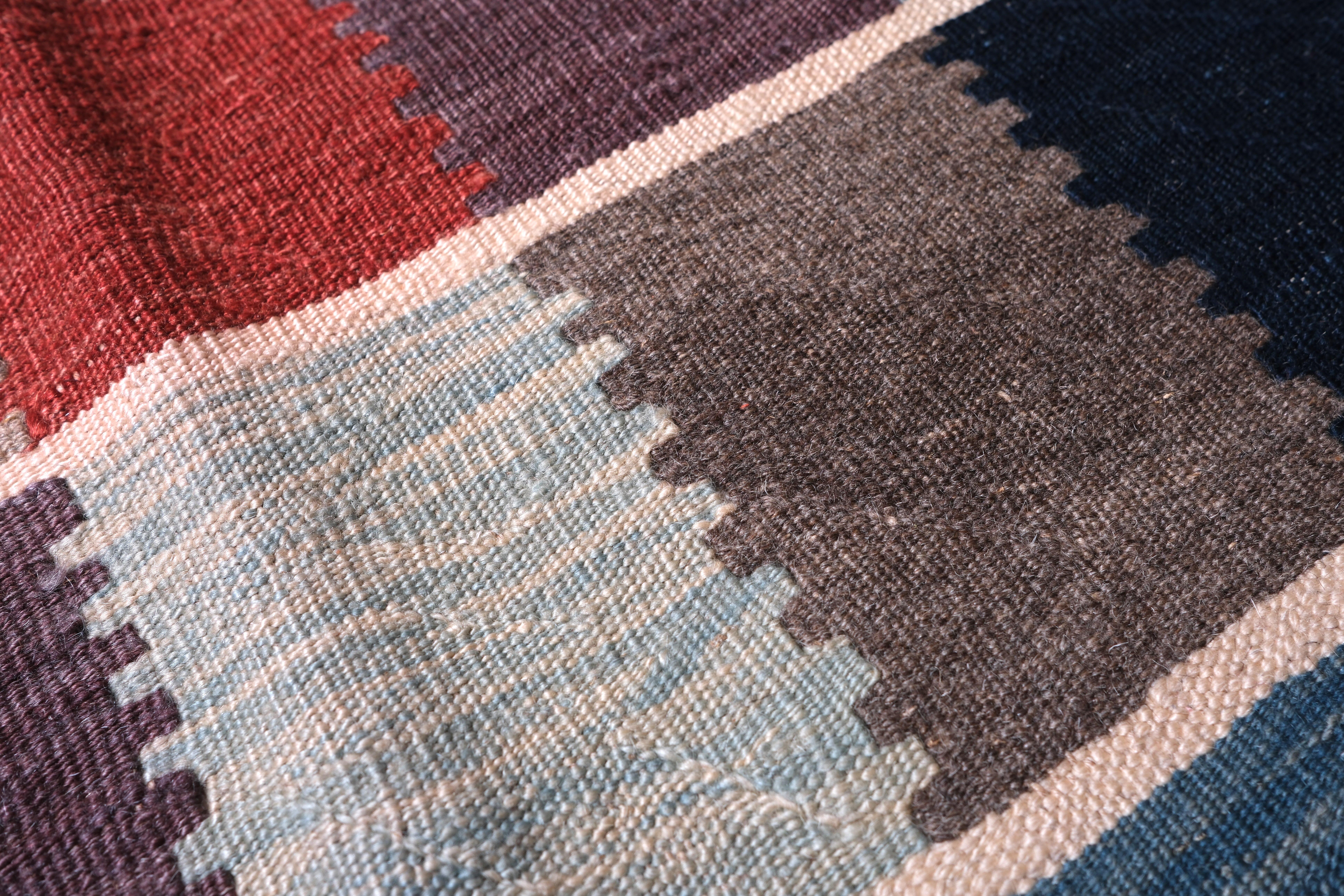Nueva Manisa Alfombra Moderna Tejida a Mano Kilim Anatolia Occidental Alfombra de Lana Turca Siglo XXI y contemporáneo