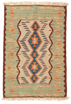 New Manisa Fine Handwoven Modern Kilim West Anatolian Rug Turkish Wool Carpet