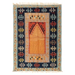 New Manisa Fine Handwoven Modern Kilim West Anatolian Rug Turkish Wool Carpet