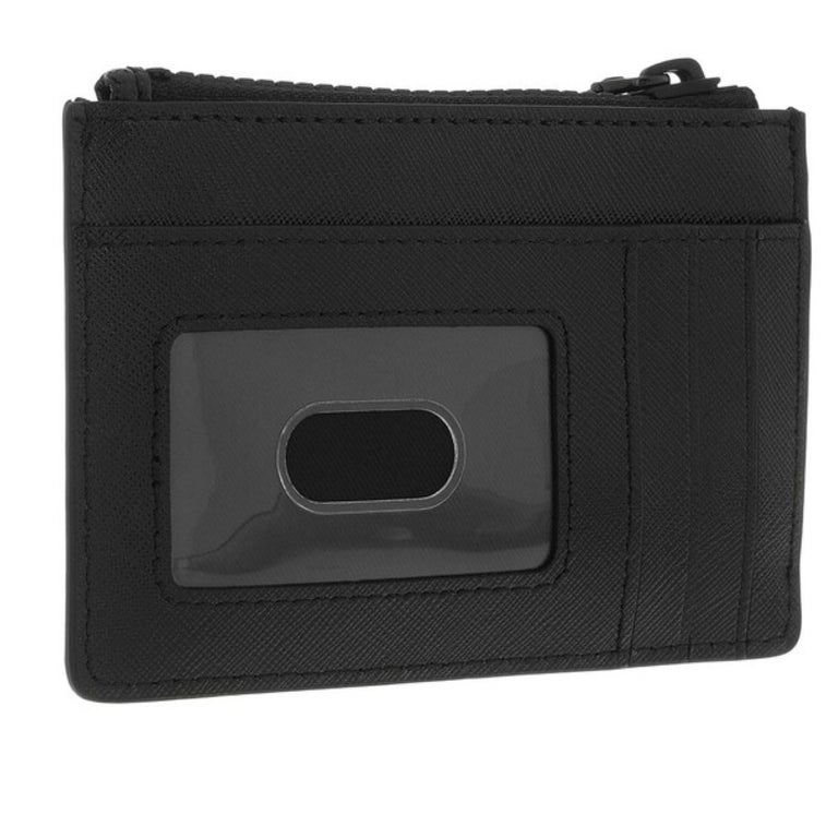 Porte-cartes En Cuir Noir - Occasion Très Bon état - Classique Et Minimaliste