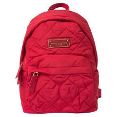 NEW Marc Jacobs Red Quilted Nylon Mini Backpack Rucksack Bag