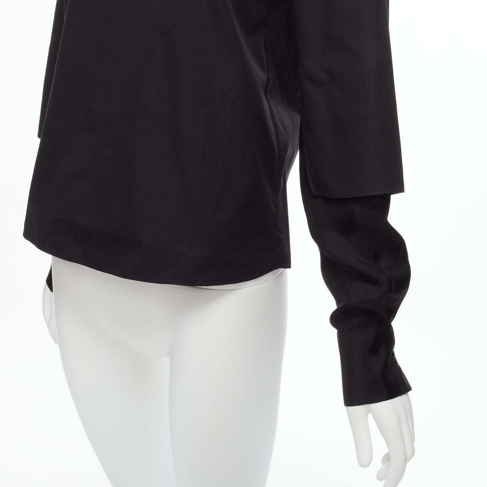 new MARNI black cotton layered sleeves minimal crew neck blouse top FR36 S
Reference: SNKO/A00227
Brand: Marni
Material: Cotton
Color: Black
Pattern: Solid
Closure: Zip
Lining: Black Fabric
Extra Details: Back zip. Layered cuffs with different