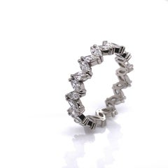 New Marquise Platinum Diamond Full Eternity Ring Set with 3.60ct of Diamonds