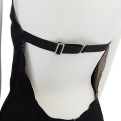 new MARTIN MARGIELA black backless halter jumpsuit IT38 US2 UK6