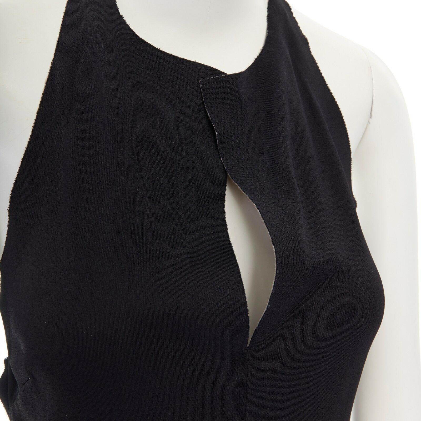 new MARTIN MARGIELA black backless halter jumpsuit IT38 US2 UK6 4