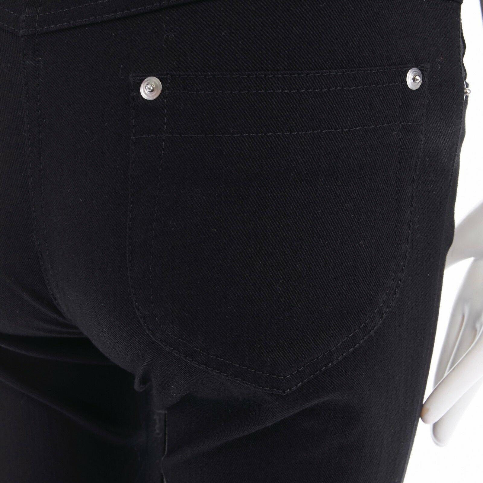 new MARTIN MARGIELA  black wide stiff boot cuffed hem skinny denim jeans IT38 4