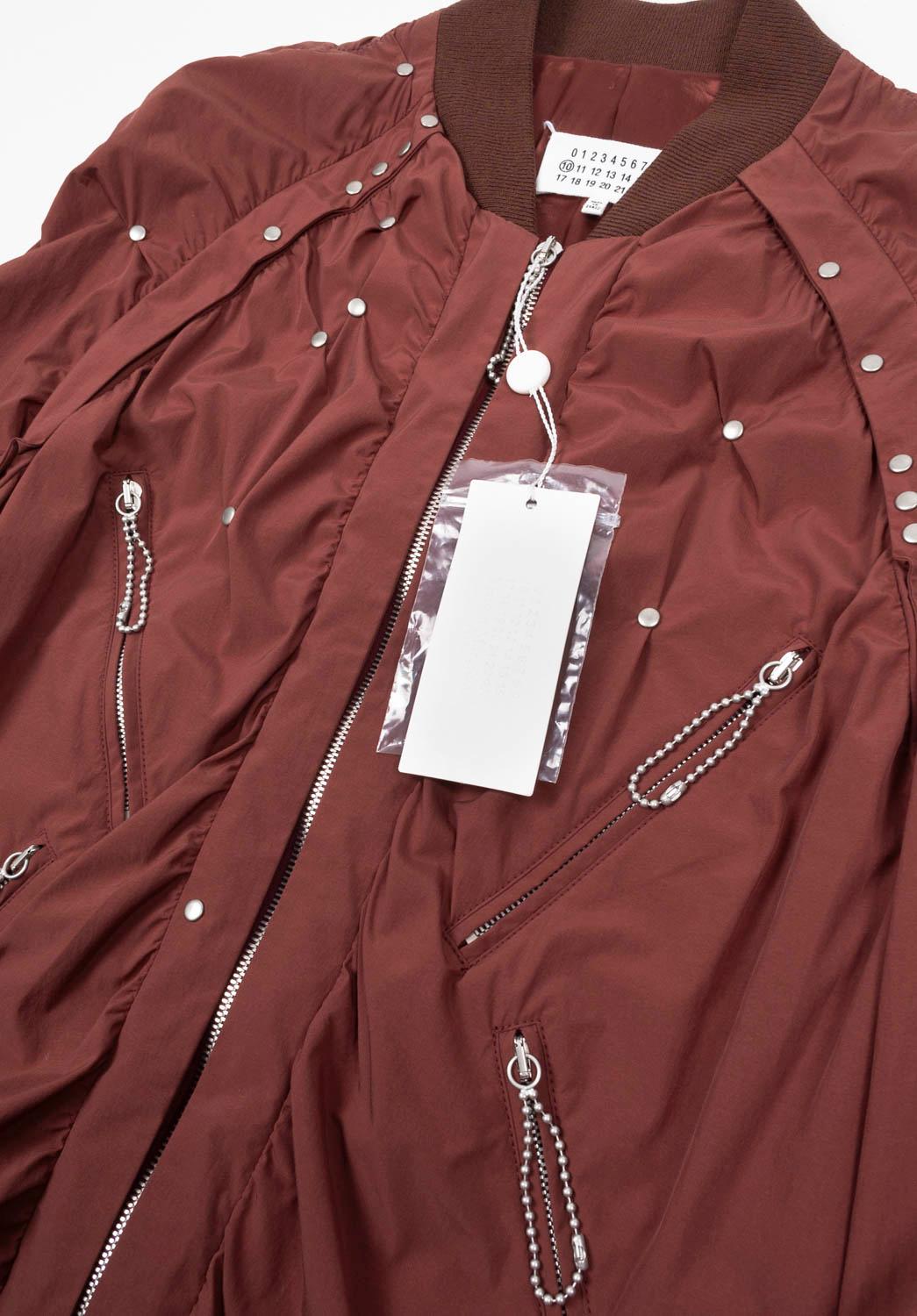 Marrone New Martin Margiela Uomo Giacca Bomber Dettagliata Taglia 50/M in vendita