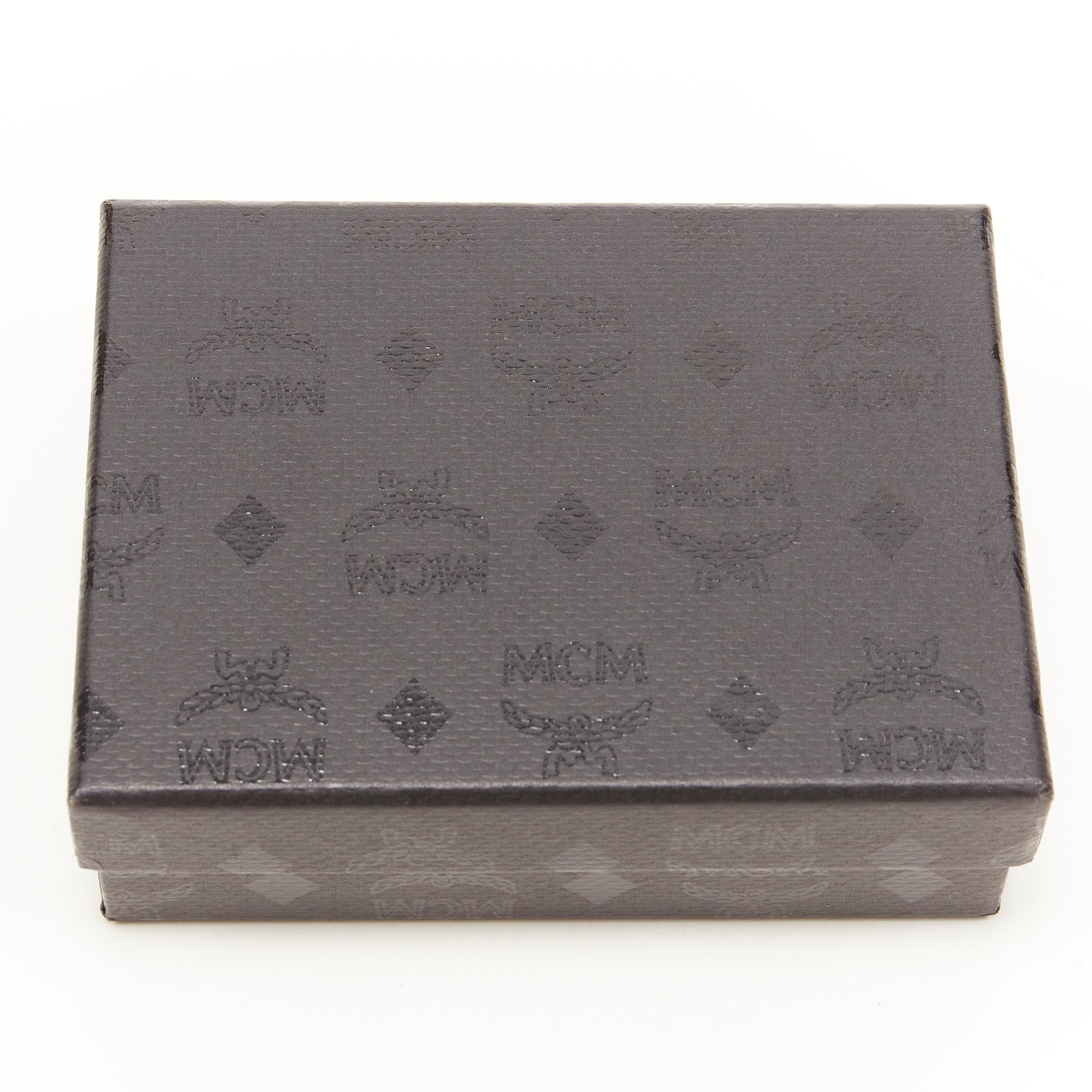 new MCM red leopard gold flap cardholder micro crossbody chain bag en vente 4