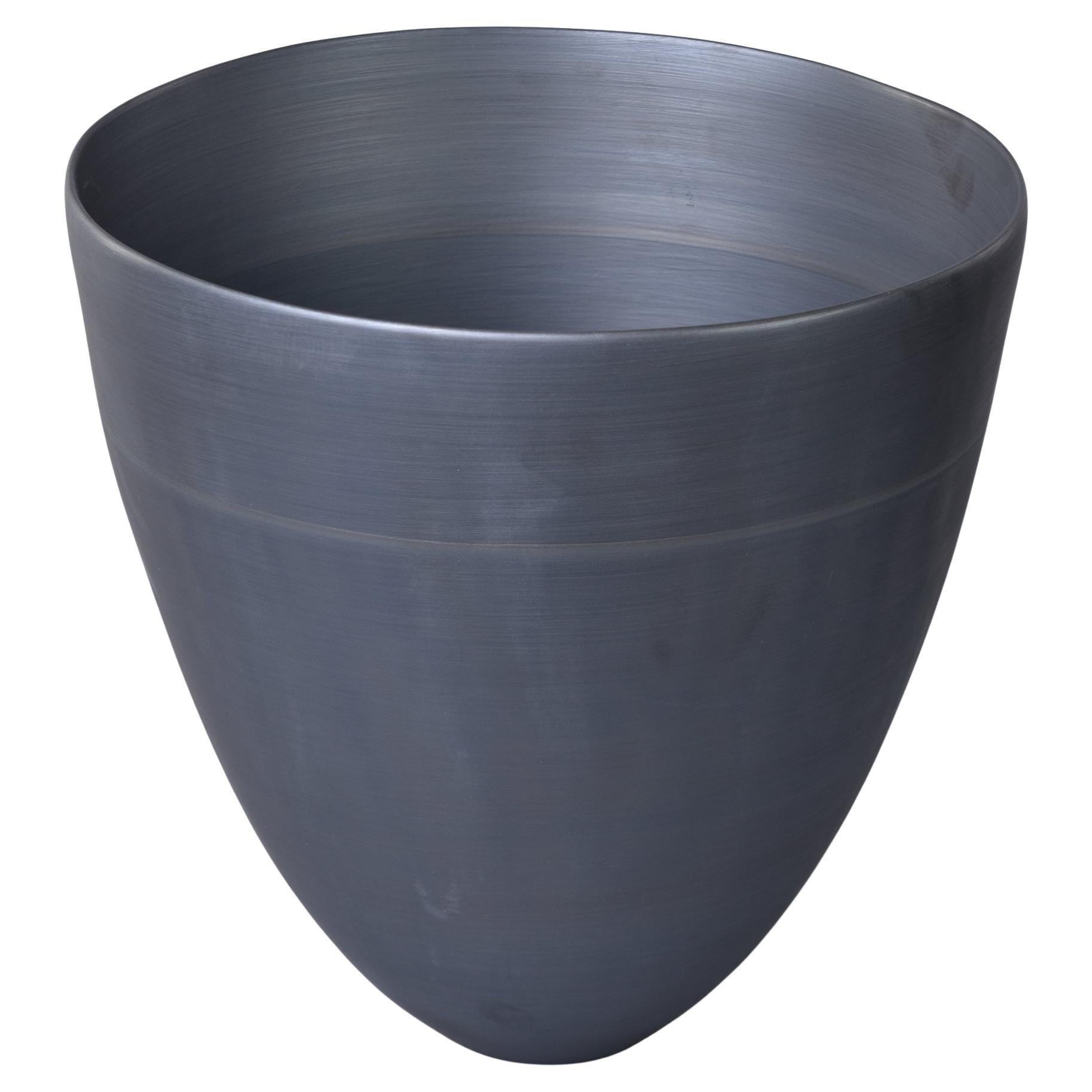 New Medium Rina Menardi Black Cup Shape Bowl or Vase