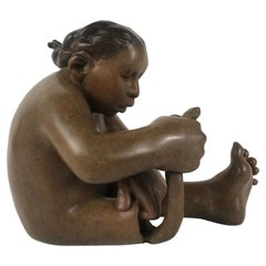 Bronze-Skulptur der amerikanischen Ureinwohner von New Mexico von Roxanne Swentzell