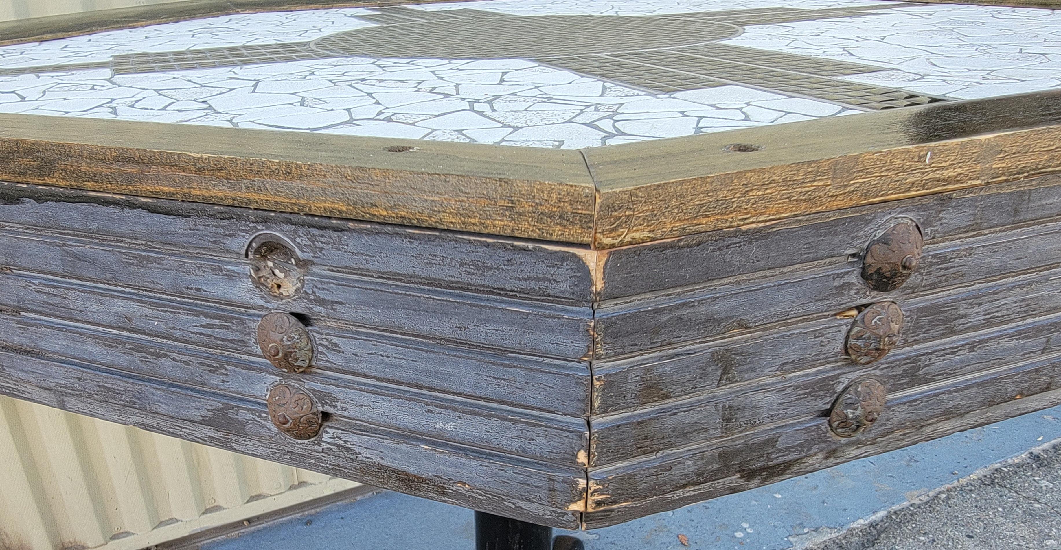 American New Mexico  Tile / Pedestal Table For Sale