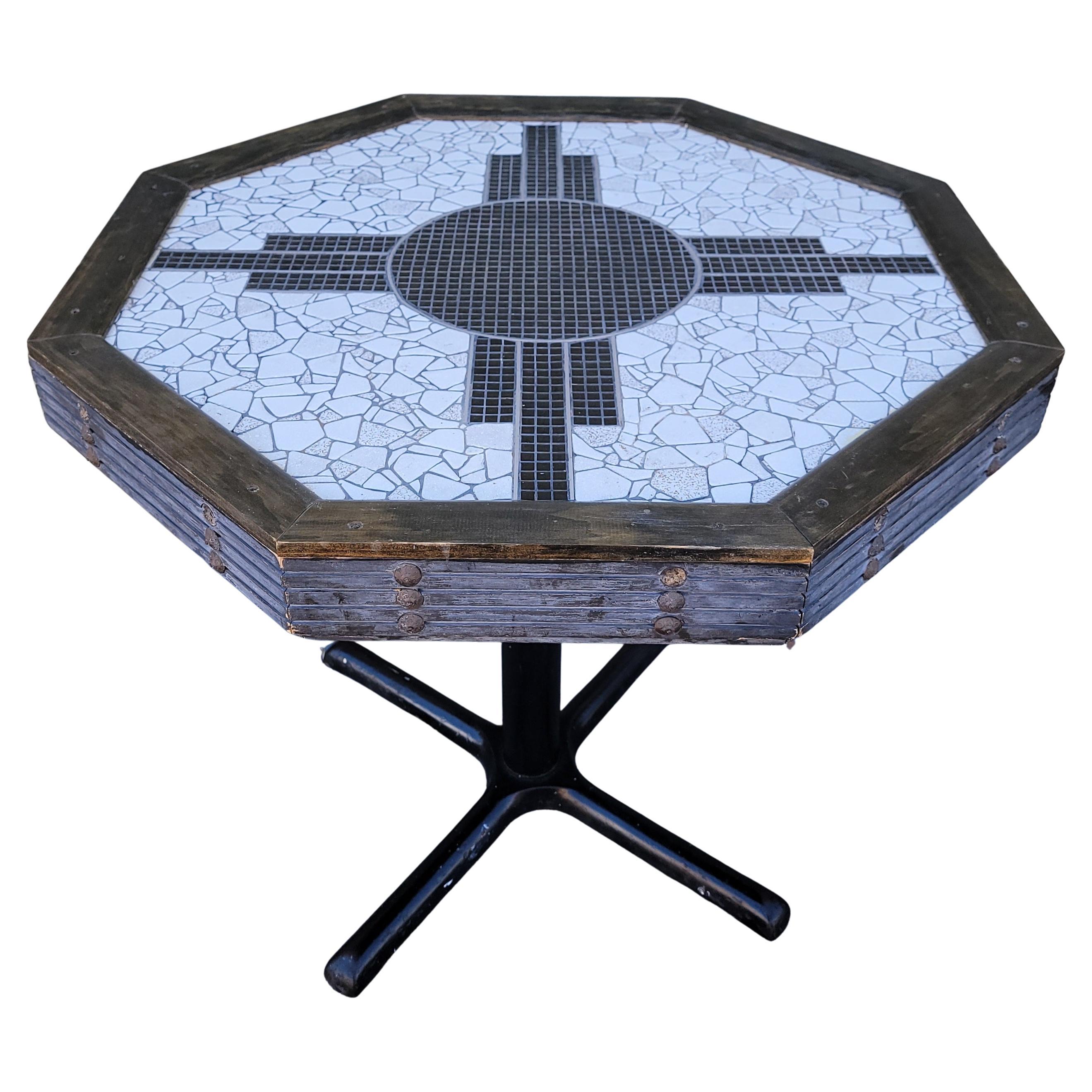 New Mexico  Tile / Pedestal Table For Sale