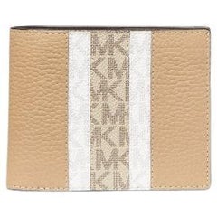 NEW Michael Kors Brown Striped 3 in 1 Leather Wallet Box Set