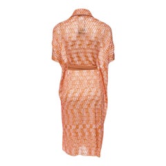 NEW Missoni Chevron Crochet Knit Wrap Dress with Belt 40