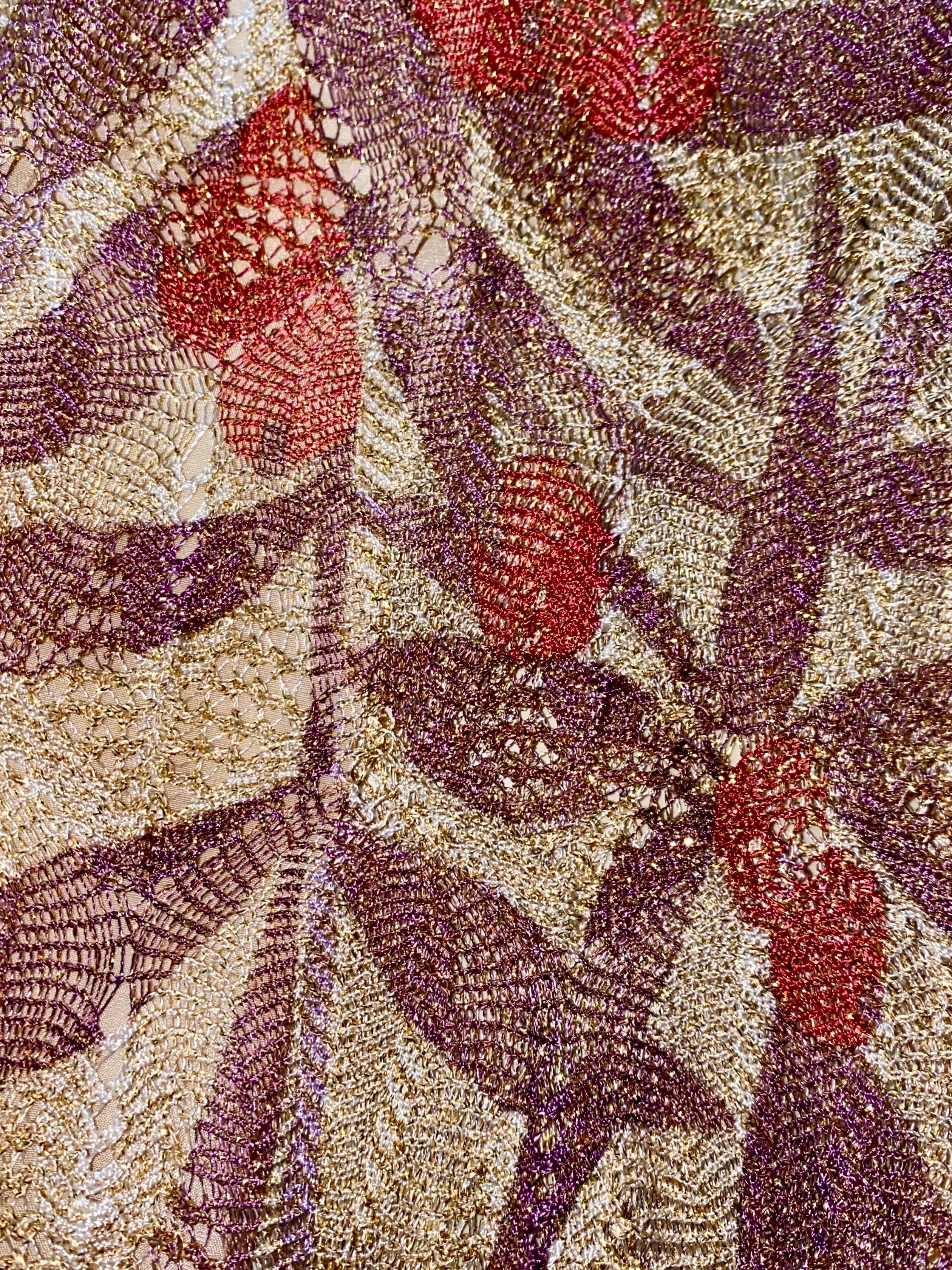 Robe longue Missoni en maille crochet imprimée botanique avec détails perlés 40 Neuf - En vente à Switzerland, CH