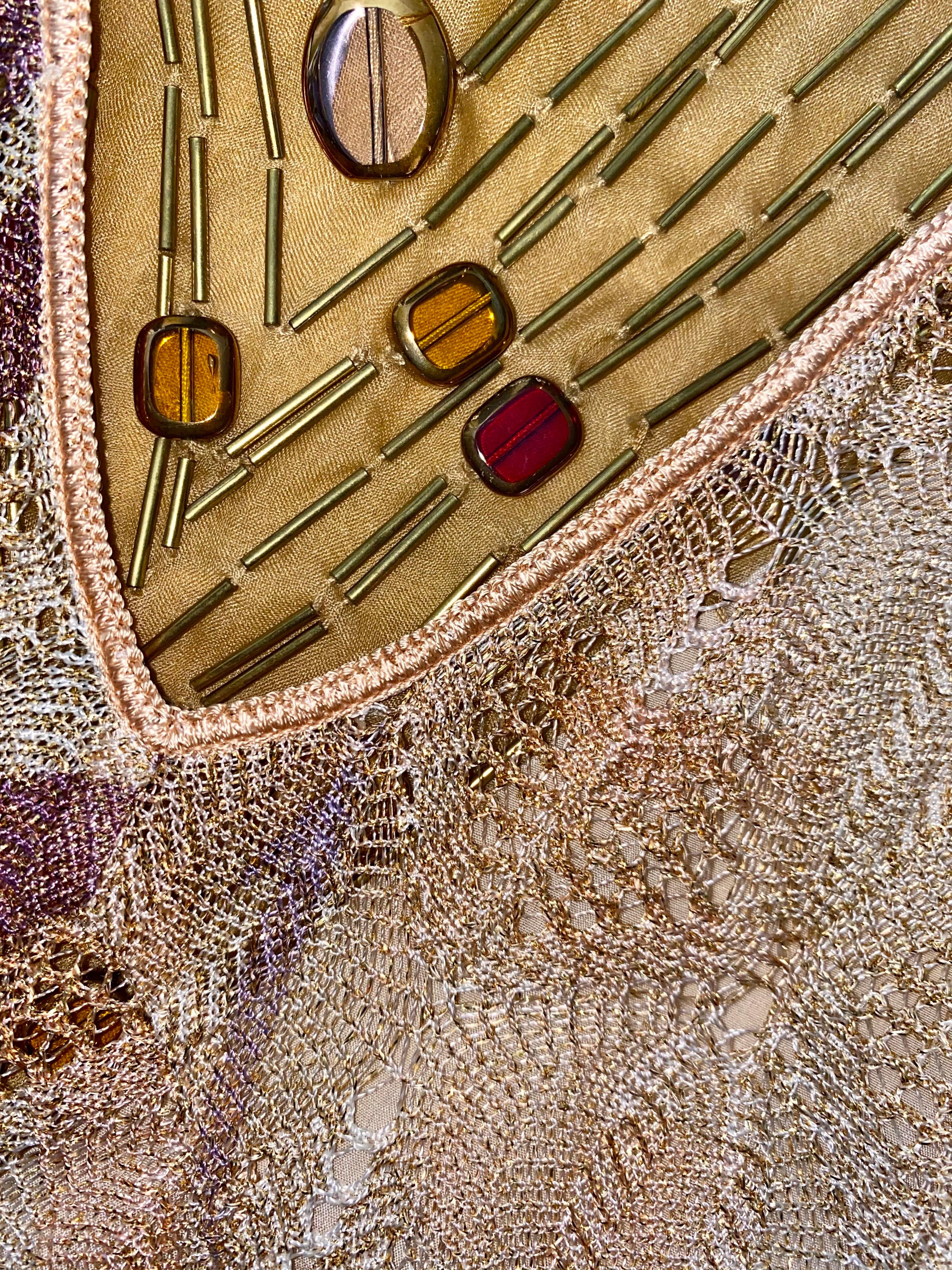 Robe longue Missoni en maille crochet imprimée botanique avec détails perlés 40 Pour femmes en vente