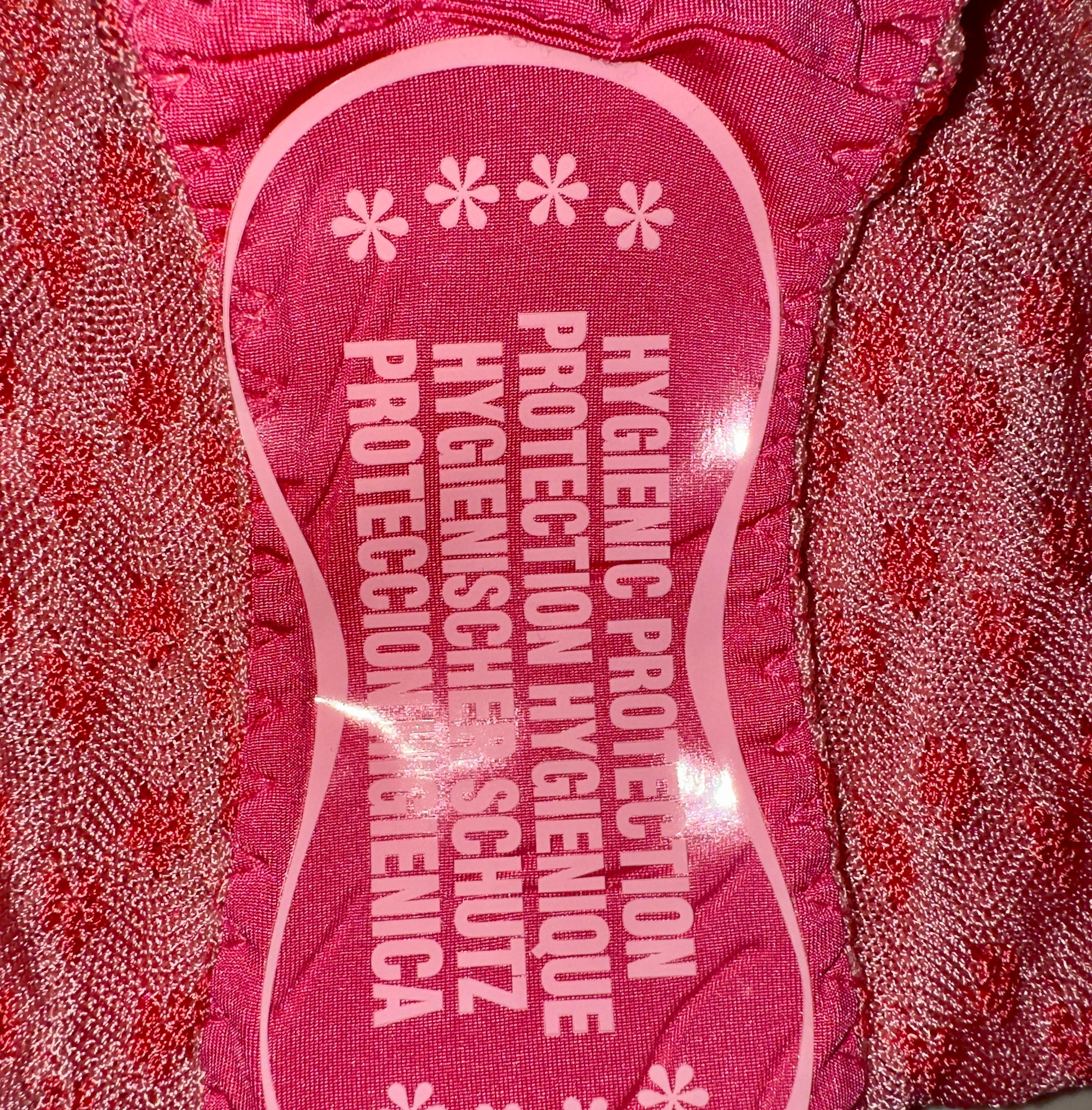 Women's NEW Missoni Crochet Knit Pink „Barbiecore Barbie“ Bikini with Pouch  For Sale