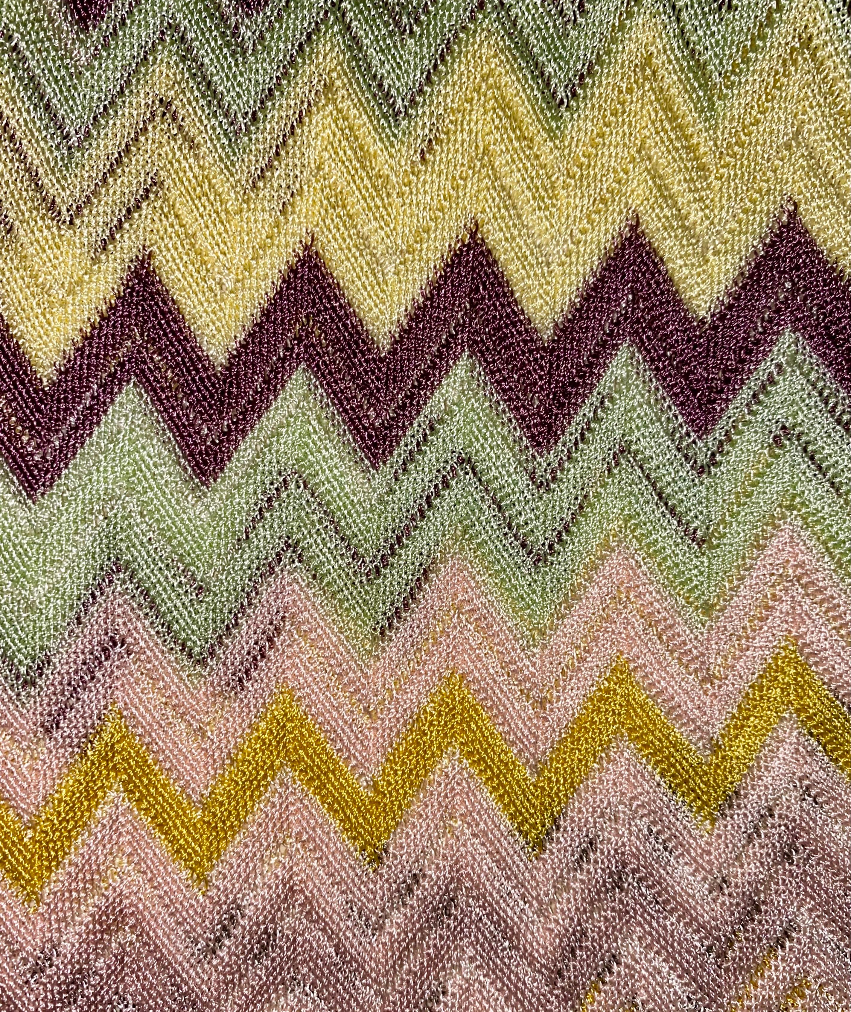 Beige NOUVEAU Missoni  Crochet Knit Playsuit Romper Mini Jumpsuit Overall 40 en vente