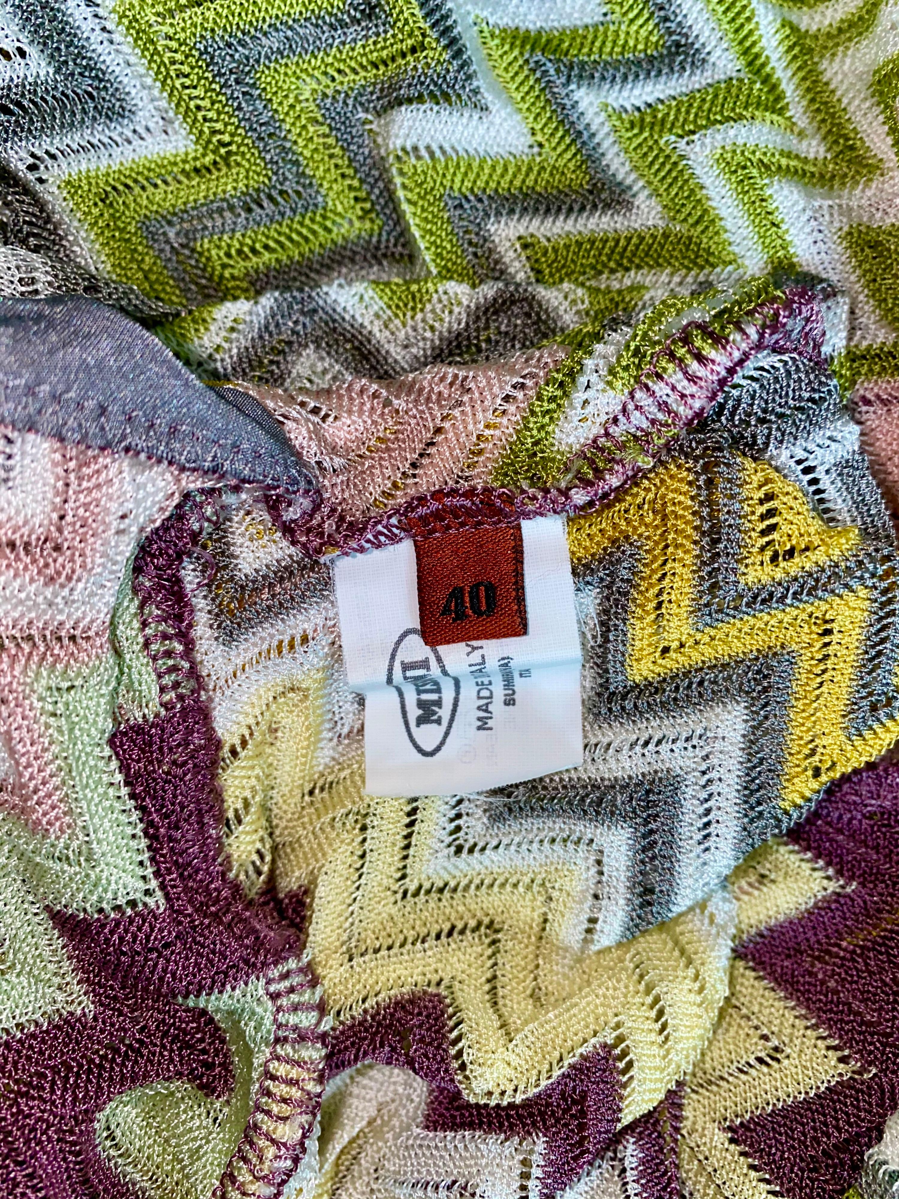 NOUVEAU Missoni  Crochet Knit Playsuit Romper Mini Jumpsuit Overall 40 en vente 1