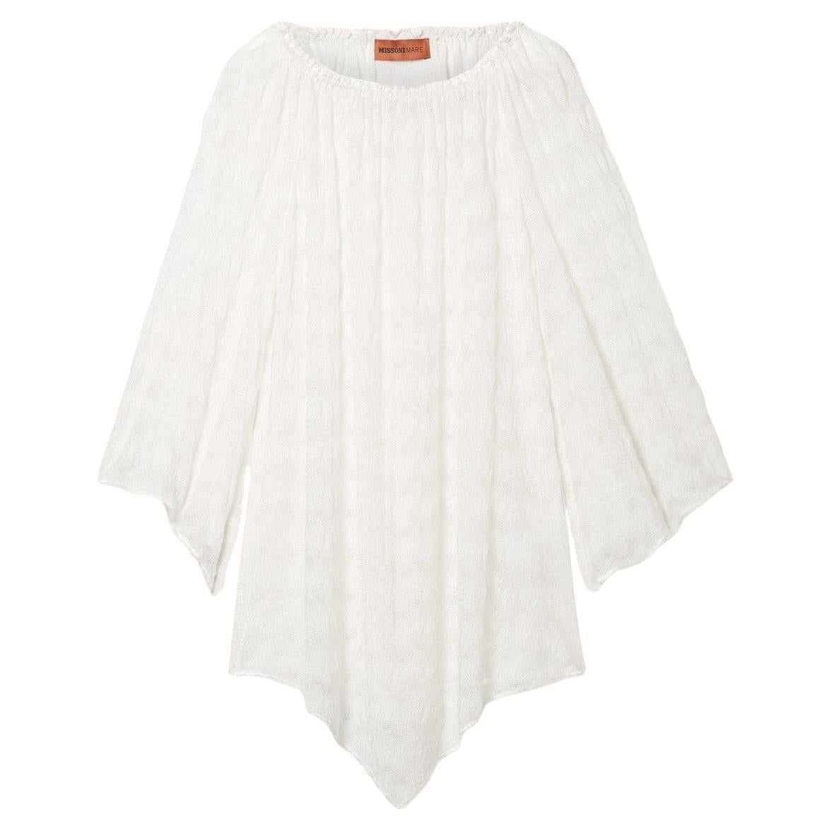 NEW Missoni Crochet Knit Shimmers Bridal Engegement Cover Up Dress 40 en vente