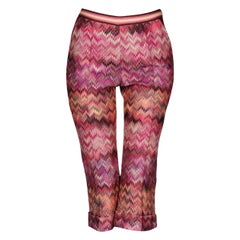 NEU Missoni Cropped Zickzack-Strick-Hose mit Cropped Capri 42