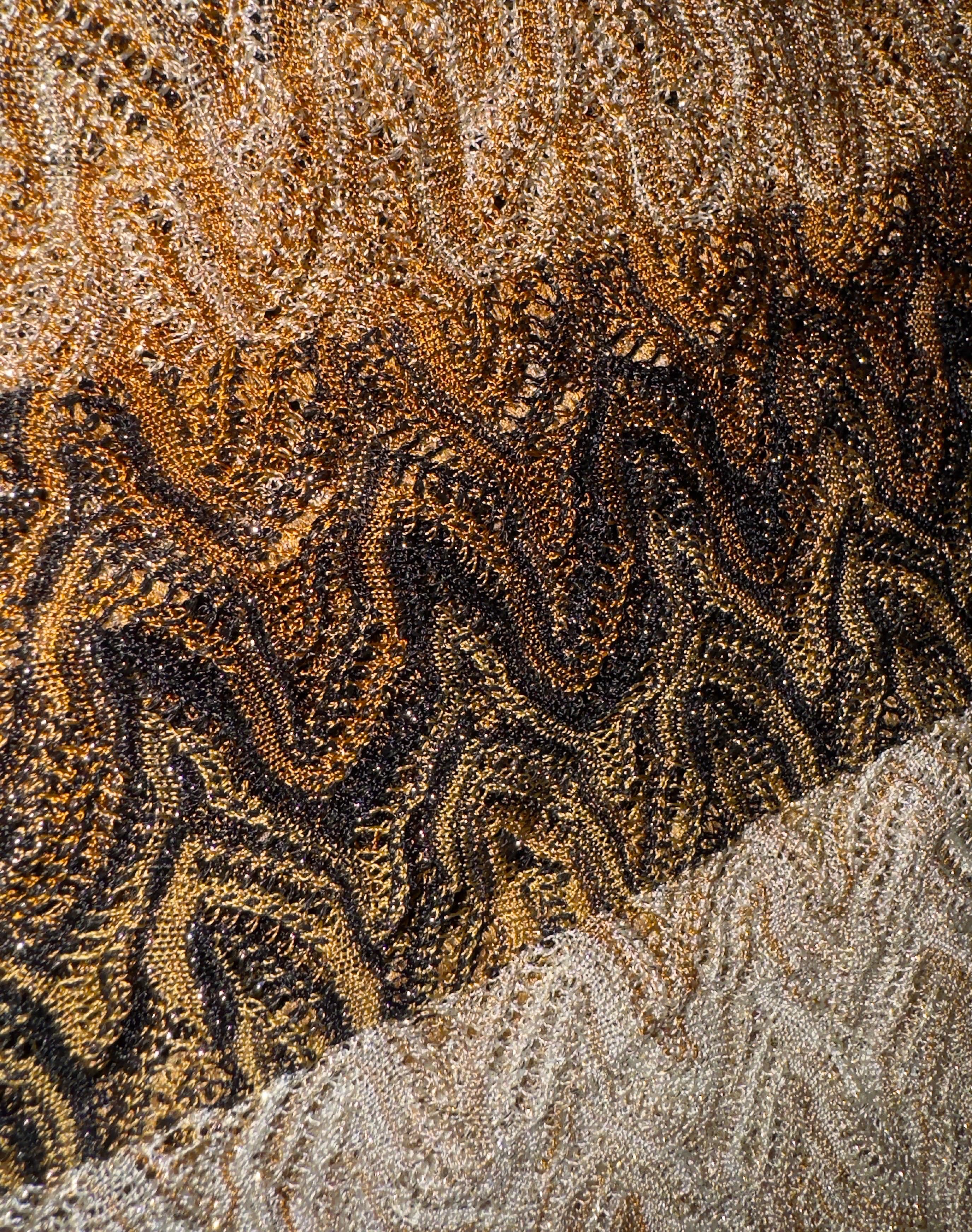 NEW Missoni Crystal Gold Metallic Lurex Crochet Knit Evening Gown Maxi Dress 42 For Sale 4