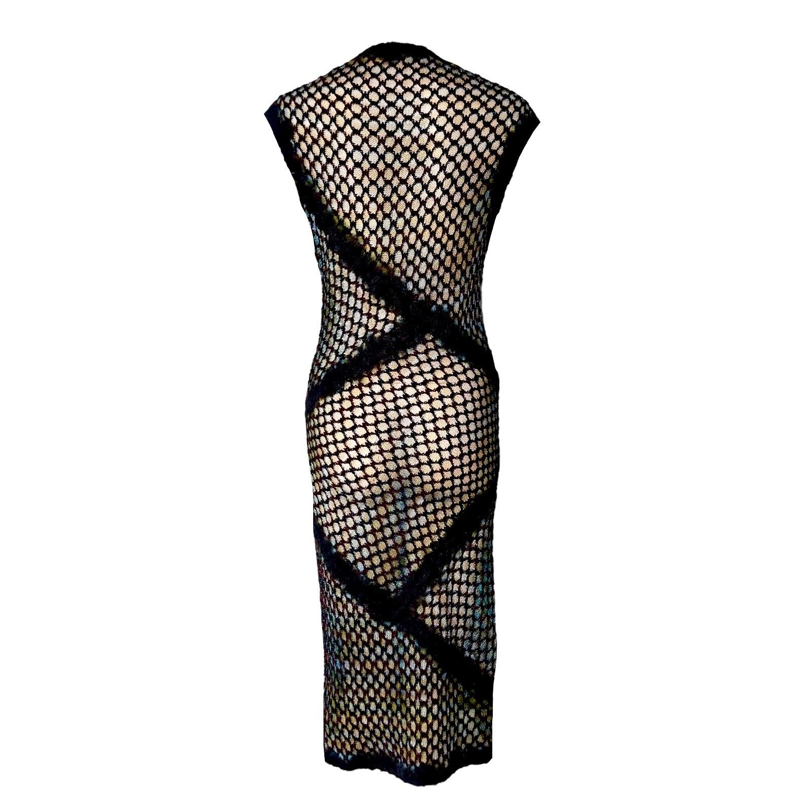 NEW Missoni Dramatic Deep Neck Crochet Knit Evening Dress & Shrug Cardigan 38 For Sale 2