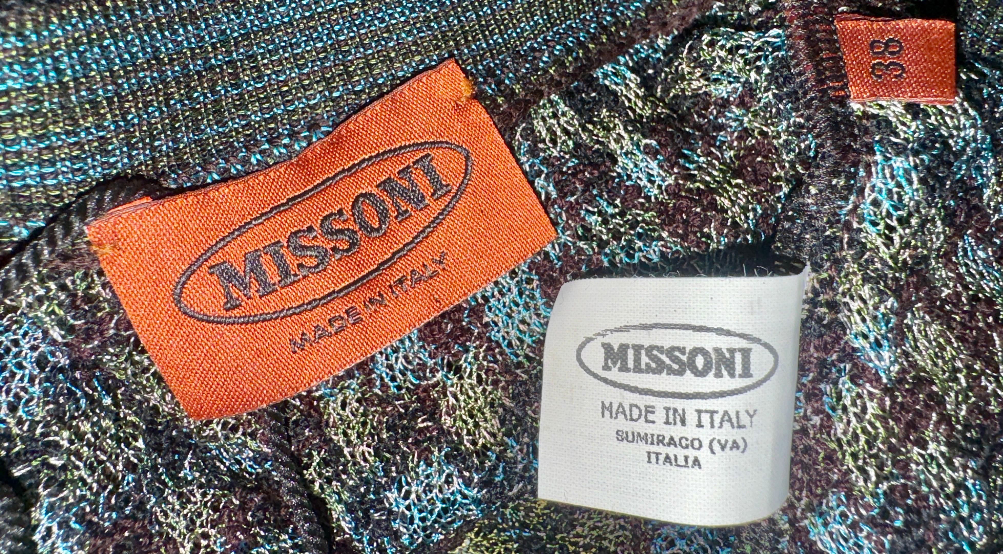 NEW Missoni Dramatic Deep Neck Crochet Knit Evening Dress & Shrug Cardigan 38 For Sale 4