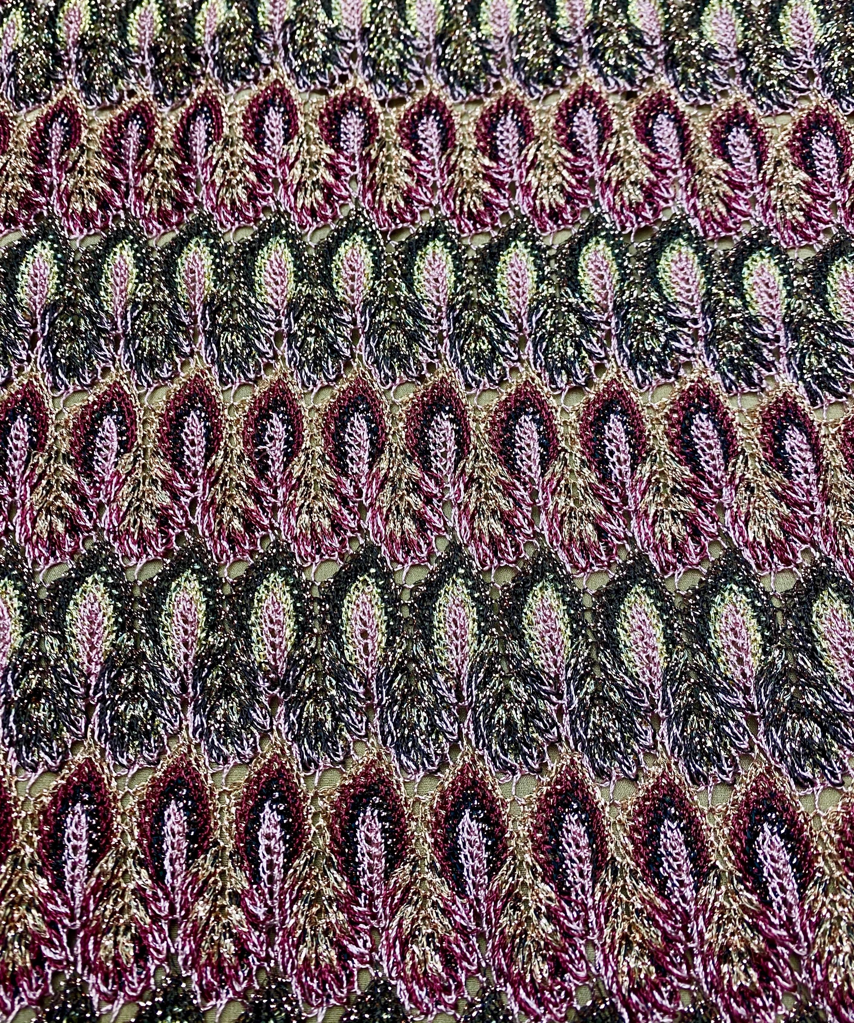 missoni metallic crochet-knit maxi dress