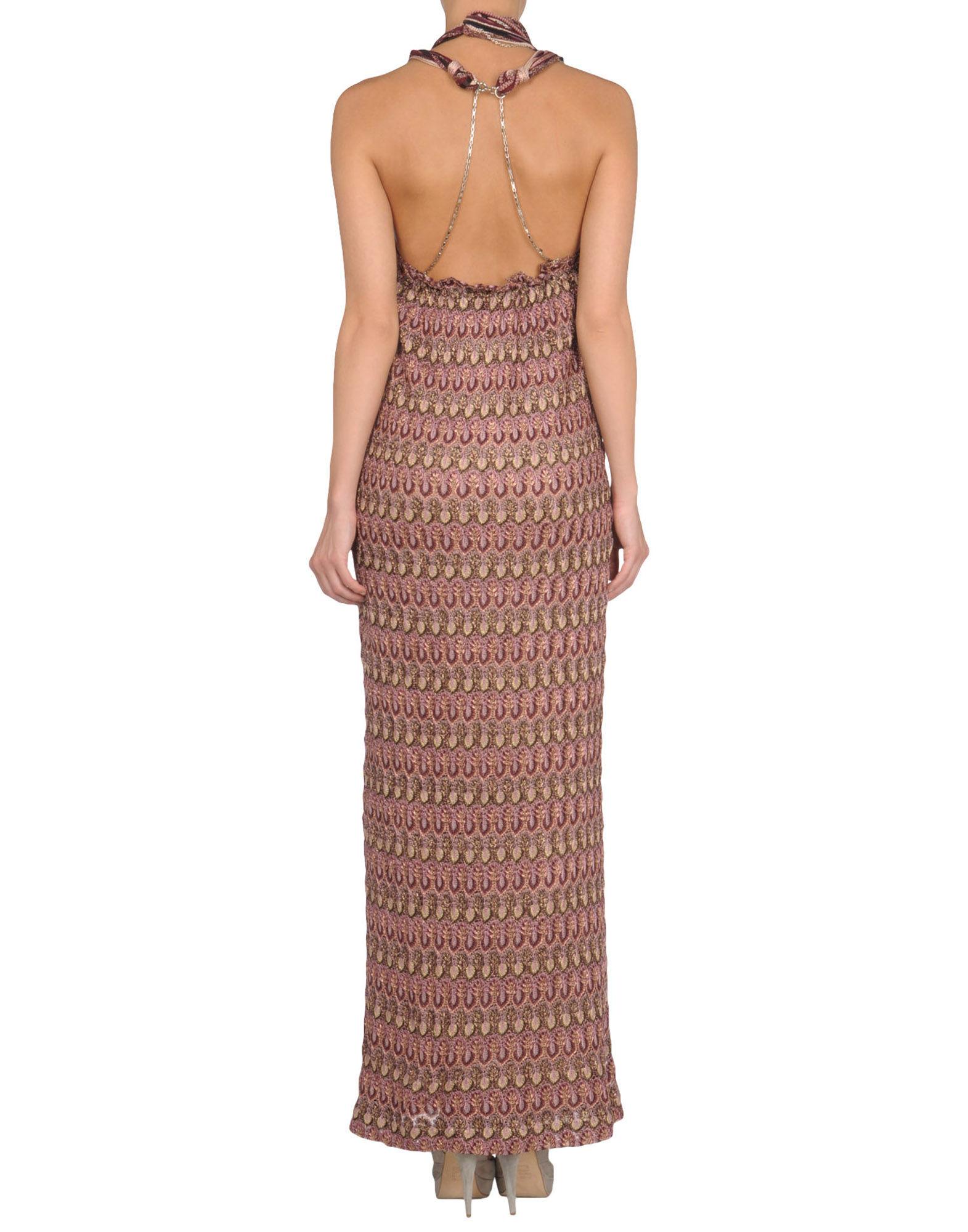 UNWORN Missoni Chain Metallic Crochet Knit Maxi Dress Evening Gown 42 1