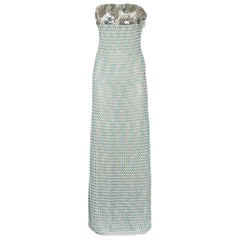 NEW Missoni Embellished Metallic Crochet Knit Corset Maxi Dress Evening Gown 42