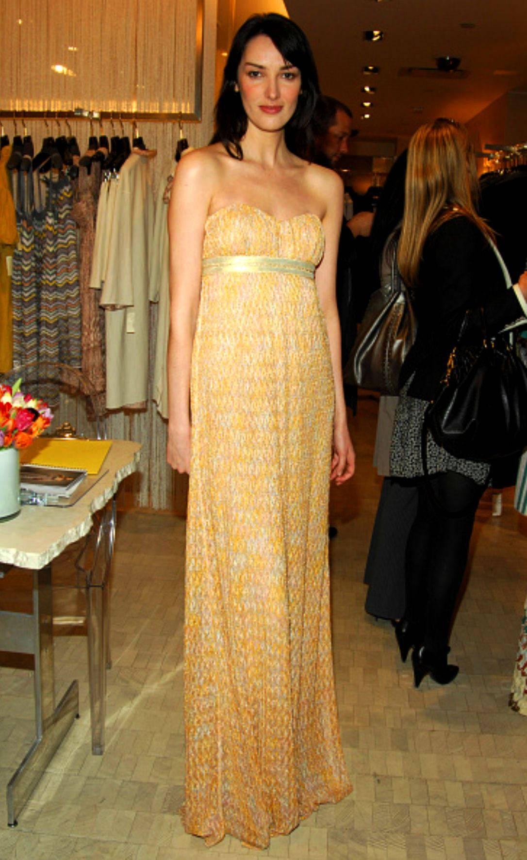 missoni gold dress
