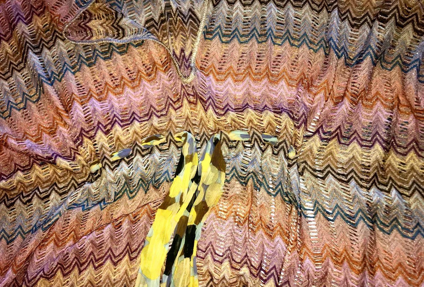 NEW Missoni Gold Metallic Crochet Knit Kaftan Tunic Dress 1