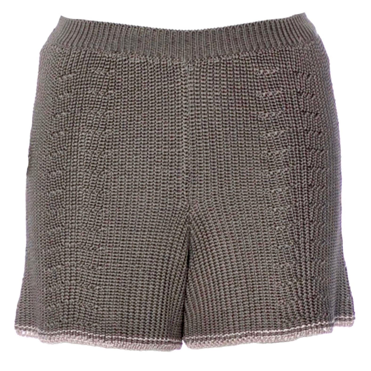 NEW Missoni Grey Silk Crochet Knit Hot Pants Shorts 40