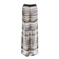 NEW Missoni Mesh Wide Leg Crochet Knit Palazzo Pants 40