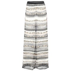 NEU Missoni Mesh Lounge Crochet Knit Palazzo-Hose mit weitem Bein wie bei Gigi Hadid 40